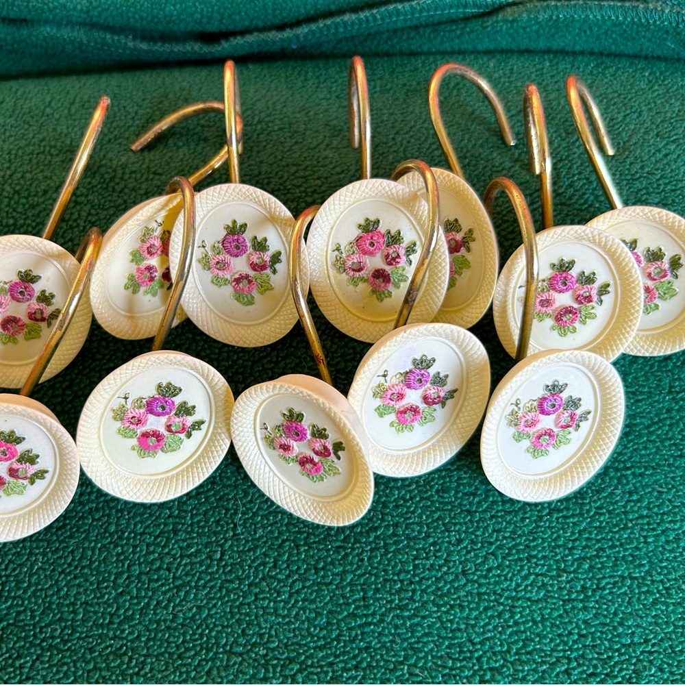 Vintage Ceramic Shower hooks